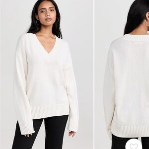 Reformation Jadey Oversize V Neck Sweater Size Large